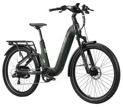 Productafbeelding van Elektrische stadsfiets - Elektrische trekkingfiets - Wielen van 69,9 cm - 250W motor - 48V 15Ah lithiumaccu - LCD-display - Bereik van meer dan 60 km - Groen