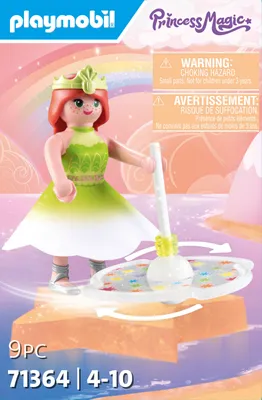 Image de PLAYMOBIL Princess Magic 71364 Tourniquet arc-en-ciel céleste avec princesse