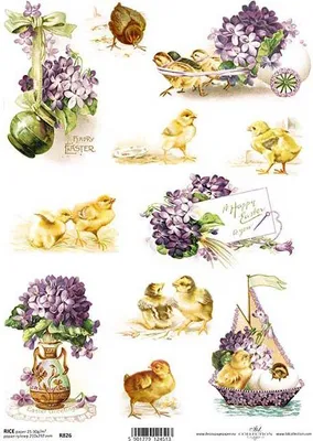Produktbild von ITD Reispapier Decoupage Bastelpapier Serviettentechnik-R826 Ostern