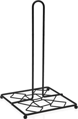 Image de Porte-rouleau de cuisine Versa Noir Métal Acier (16 x 28,5 x 16 cm)