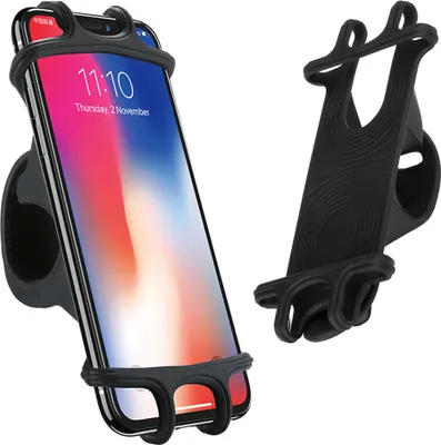 Zdjęcie produktu dla Verk 14407 Silikonowy uchwyt na telefon rowerowy czarny