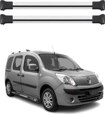 Image de Barres De Toit Transversales pour Renault Kangoo 2008-2021 Alu Gris 2x