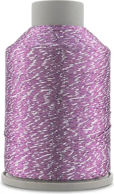 Produktbild von YarnArt Camellia New 425 Rosa-Silber, Glitzerndes Polyester mit Metallfaden, 450m/50g