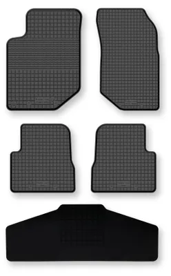 Image de Tapis de sol en caoutchouc + tunnel pour DS3 Crossback II 2018- (crossover) – 5 pièces, noirs, semi-universel, adapté