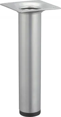 Image de Pied meuble cylindrique HETTICH fixe acier époxy gris
