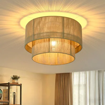 Produktbild von ZMH Deckenleuchte Boho Deckenlampe Schlafzimmer Ø40cm Vintage Schlafzimmerlampe Küchenlampe E27 Fassung für Wohnzimmer Küche Flur(Ohne Leuchtmittel)