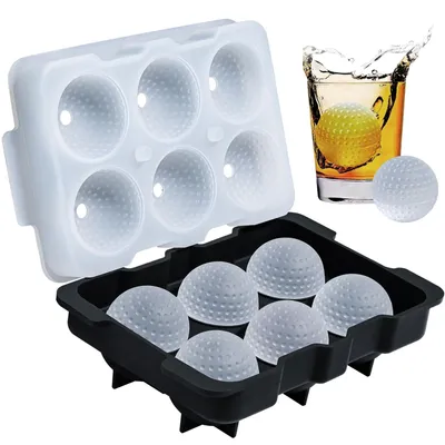 Obrázok produktu pre Forma na ľadové guľky Webake, s vekom. Silikónová forma na okrúhle kocky ľadu, vhodná na koktaily, whisky, vodu a pivo
