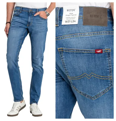Produktbild von MUSTANG | Oregon Herren-Jeans, schmal zulaufend, blau, Baumwolle, W31 L30