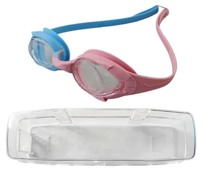 Produktbild von Schwimmbrille für Kinder mit Wimpern, wasserdicht, auslaufsicher, beschlagfrei, UV-Schutz, klare Gläser, Silikon-Schwimmbrille für Jungen und Mädchen mit Wimpern