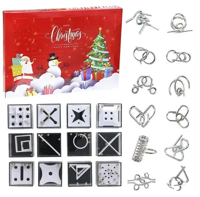 Productafbeelding van Puzzeladventskalender 2027: 24 metalen doosjes met labyrinten