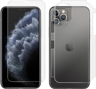 Obrázok produktu pre Avizar, Antibakteriálna 360° ochranná fólia pre Apple iPhone 11 Pro, priehľadná