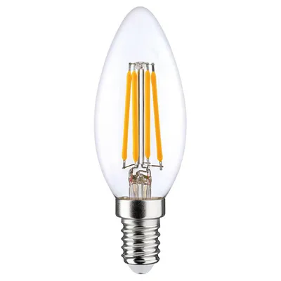 Produktbild von LightMe LED Filament Leuchtmittel Kerze 6,5W = 60W E14 klar 810lm warmweiß 2700K 320°