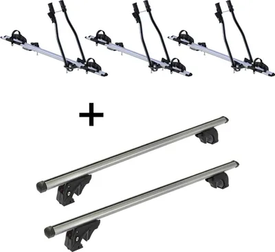 Produktbild von 3x Fahrradträger SAGITTAR + Dachträger/Relingträger VDP LION1 kompatibel mit für Jeep Grand Cherokee (WJ) (5 Türer) 99-04