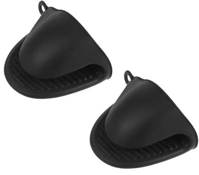Produktbild von Ibenzoa® Silikon-Ofenhandschuhe – hitzebeständig bis 230°C, Anti-Rutsch-Fingerlinge für sicheres Kochen & Backen, spülmaschinenfest, 11 x 8,5 cm
