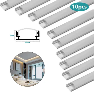 Produktbild von Jopassy 10x1m LED hliníkový profil LED hliníkový profil hliníková lišta Vnútorné modely pre LED pásy Eloxované svietidlo v tvare U