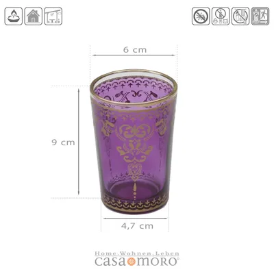Produktbild von Teelichtglas Violet-Lila 6er Set