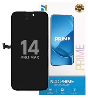 Produktbild von Kompatibel NCC Prime FHD InCell Display Touchscreen Bildschirm inkl. Klebestreifen Schwarz für Apple iPhone 14 Pro Max A2894, A2651 & Werkzeug, KI-generiertes Bild
