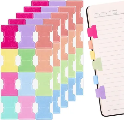 Produktbild von 25 Trennstreifen A4 Ordnerteiler Register A5 selbstklebend Indexetiketten, stabile Trennblätter Flipchart Papier Buchetiketten