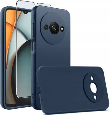 Immagine prodotto di Custodia per Xiaomi Redmi A3 4G in silicone OPACO NERO + VETRO PROTETTIVO 9H