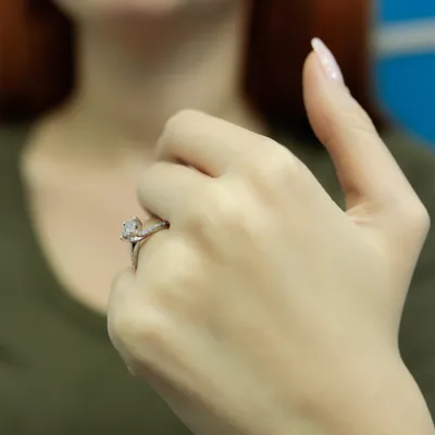 Produktbild von Diamant Solitär Ring 0,50 Carat Effect - 60 (19,10 mm)