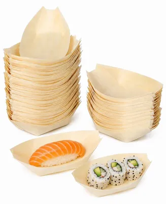 Fingerfood-Schalen aus Holz, 150 Stück, 8,5 cm, Einweg