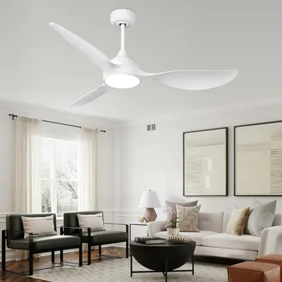 Produktbild von Deckenventilator mit LED-Licht – 132 cm – 35W DC-Motor – 6 Geschwindigkeitsstufen – Leise und energieeffizient