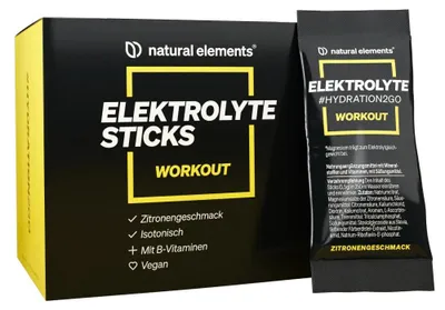 Produktbild von Elektrolyte Sticks Workout - 20 Portionen_à 5.5g / Zitrone