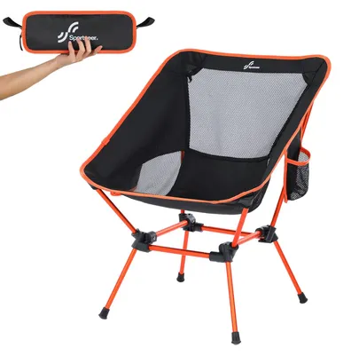 Obrázok produktu pre Kempingová stolička, skladacia, nosnosť 150 kg, oranžová