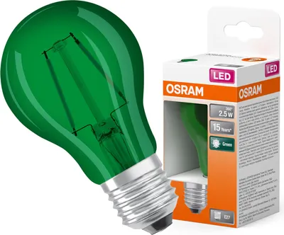 Zdjęcie produktu dla Osram STAR Żarówka LED Zielona 7500 K 4 W E27 G