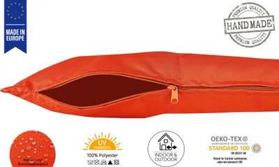 Produktbild von JACK 2er Set 60x60cm Outdoor Kissenhülle Bezug Kissen Hülle Lounge Garten Einfarbig, Farbe:Orange