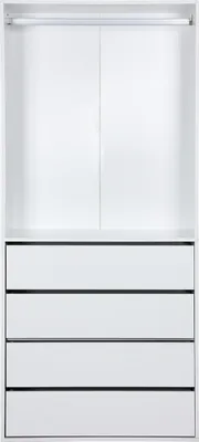 Produktbild von sweeek - Modul mit 4 Schubladen und Kleiderschrank - Weiß