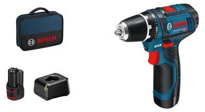 Produktbild von Akku-Bohrschrauber GSR 12V-15, 2 x Akku GBA 12V 2.0Ah