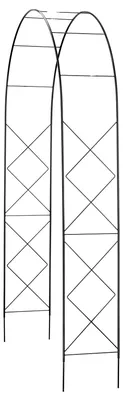 Obrázek produktu pro Zahradní pergola, design s kovovými oblouky, pro popínavé rostliny, černá