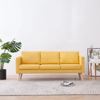 Produktbild von 3-Sitzer-Sofa Stoff Gelb , Schlafsofas Design 2024