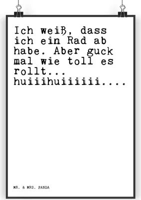 Produktbild von Mr. & Mrs. Panda Bild Ich weiß, dass ich... DIN A4 - Weiß - Geschenk, Tasse mit Spruch, drucke, Plakat, Sprüche, Wandbild, Frauen, Freundin, Freund, wanddeko, Kunstdruck