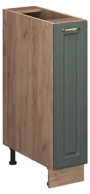 Produktbild von Apothekerschrank Vicco Fame-Line Grün-Gold Landhaus/Goldkraft Eiche 20 cm ohne Arbeitsplatte, Model 61689