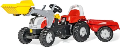 Immagine prodotto di Rolly Toys Traktor Steyr CVT 6165 Trettraktor mit Anhänger von 2,5 bis 5 Jahren