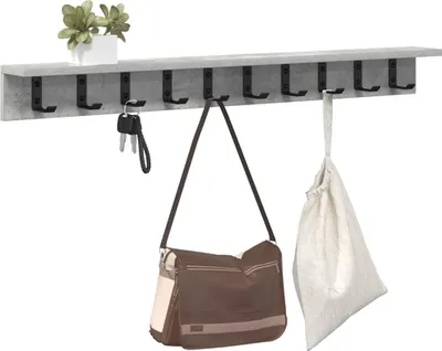 Obrázek produktu pro vidaXL Nástěnný noční stolek Beton Šedý 100 x 10,5 x 10,5 cm