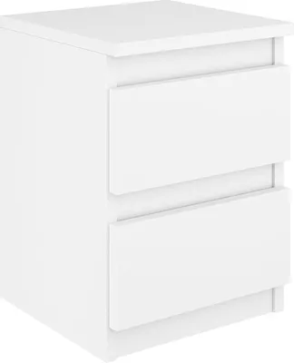 Produktbild von Nachttisch | Nachtschrank | Beistelltisch | Nachtkommode für Schlafzimmer, Wohnzimmer, Jugendzimmer | 30x41x30 cm | Weiß
