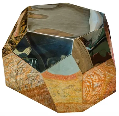 Produktbild von Casa Padrino Designer Wohnzimmertisch / Beistelltisch Gold 89 x 90 x H. 45 cm - Designer Kollektion