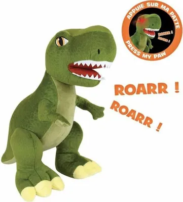 Zdjęcie produktu dla Pluszowa zabawka Jemini Dinozaur ze światłem LED i dźwiękiem, 32 CM
