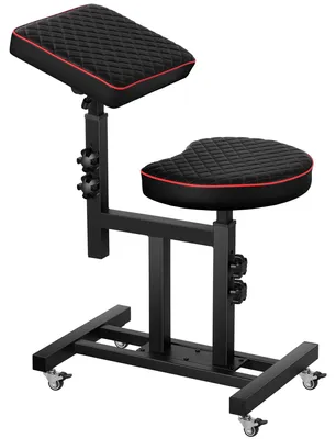 Image de Chaise de tatouage noire avec accoudoirs, idéale pour les artistes