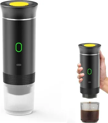 Tragbare, kabellose elektrische Espressomaschine mit Selbstheizung – 60 ml für gemahlenen Kaffee, Nespresso-Kapseln, Auto, Camping