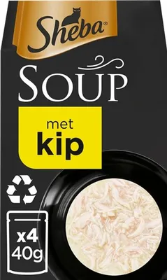 Produktbild von SHEBA® Portionsbeutel Multipack Soup mit Huhn 4 x 40g