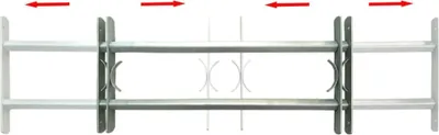 Immagine prodotto di Grate per Finestre Regolabili 2 Barre Trasversali 500-650 mm