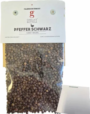 Produktbild von Gisellas Bottega Pfeffer Schwarz (50g Packung) + usy Block