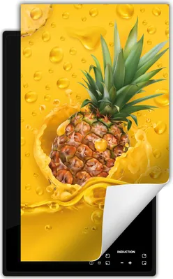 Produktbild von DarHaus Herdabdeckplatte 1 teilig 30x52 cm Anti Rutsch Matte Aufrollbar, obst - Ananas