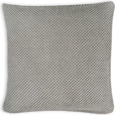 Produktbild von Kissenbezug 80x80 cm taupe Kissenhülle 3D Waben Kissen Chenille Webstruktur