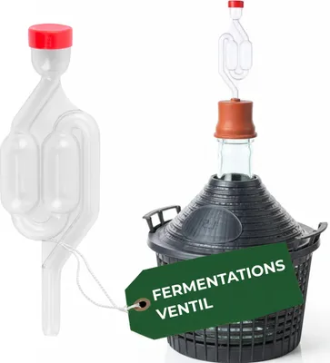 Produktbild von Ferrari Gärspund aus PVC, Modellnummer 13070, passend für alle Weinflaschen