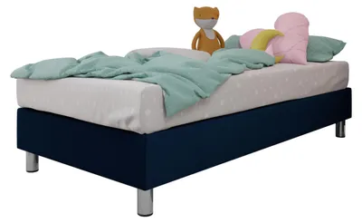 Produktbild von MIRJAN24 Boxspringbett Lux für Wandpaneel, Einzelbett mit Matratze, Schlafzimmer (Farbe: Polo 891, Größe: 90x200 cm)